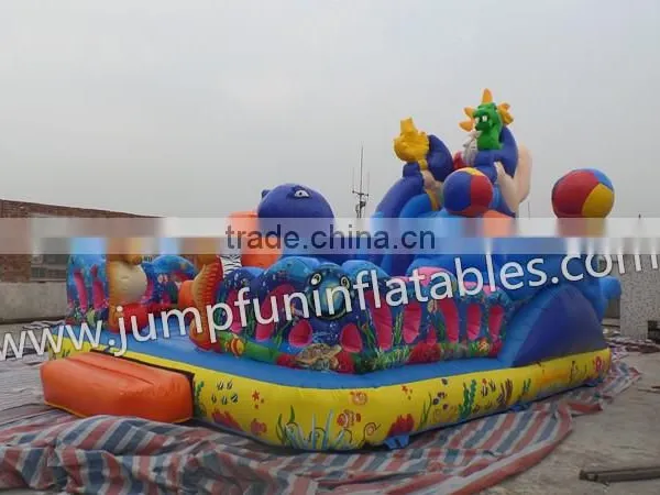 Kids Mini Fun City Inflatable Poseidon Playground Slide photo-2