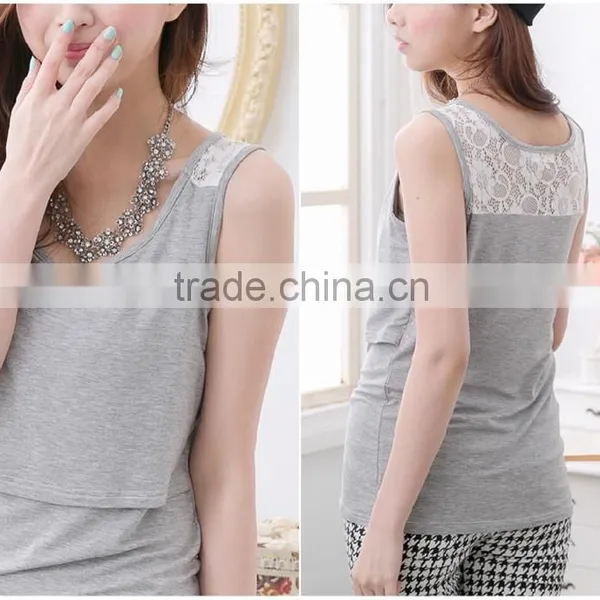 Breathable Breastfeeding Tank Tops for Maternity Nursing photo-3