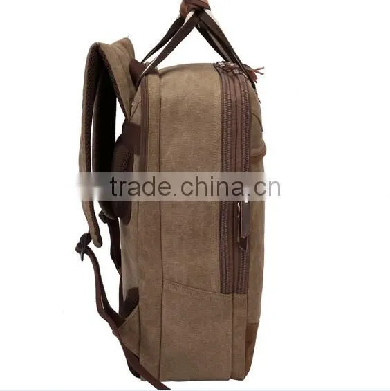 Multifunction Outdoor Waxed Canvas Backpack With Handle photo-3
