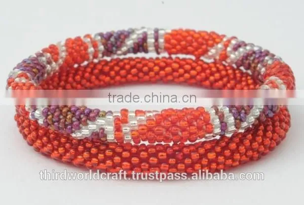 Rollover Glass Bead Bracelets
