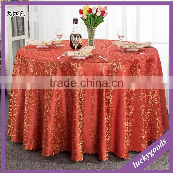 Hotel and Restaurant Use Royal Blue Printing 132 Round Table Cloth Wholesale photo-3