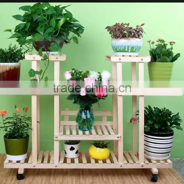 Wholesales Unique Indoor Wooden Plant Flower Stand photo-3