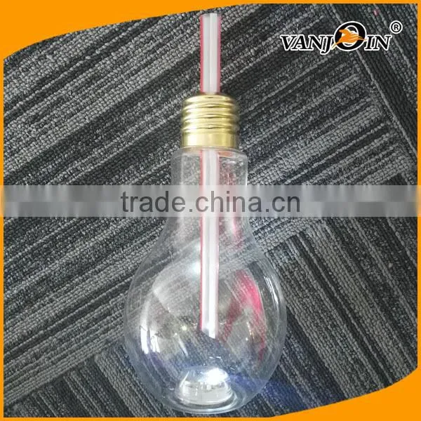 BPA Free Wide Mouth Plastic Light Bulb Bottles 700ml for Bubble Tea/boba Tea photo-6