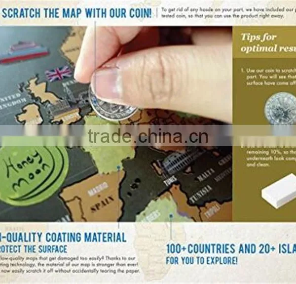 Travel Inspired Scratch Wanderlust Poster Map With 229 Travel Stickers photo-4