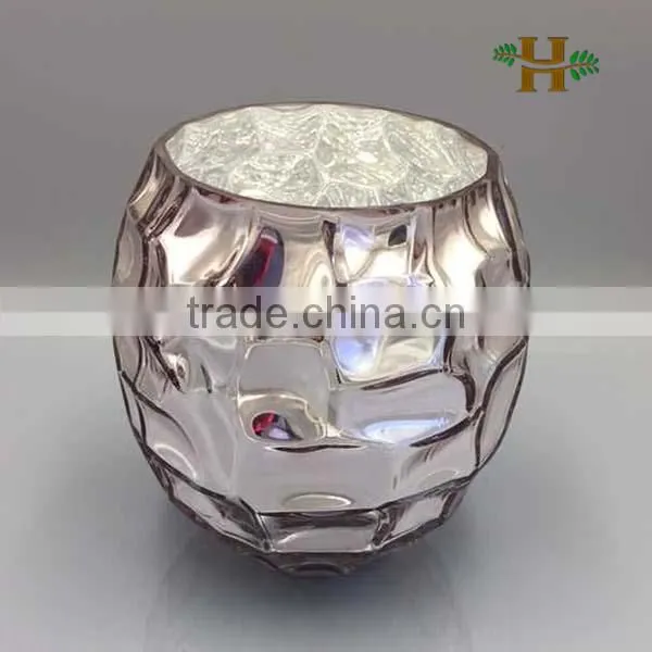 Hot Sale Handmade Mercury Glass Vase Ball Silver Vase photo-3