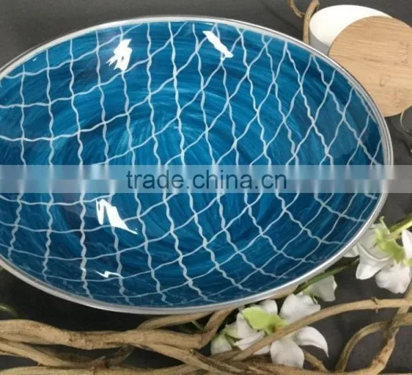 Decorative Tableware Enamel Fruit Tray Bowls | Aluminium Serving Trays | Enamel Trays photo-3