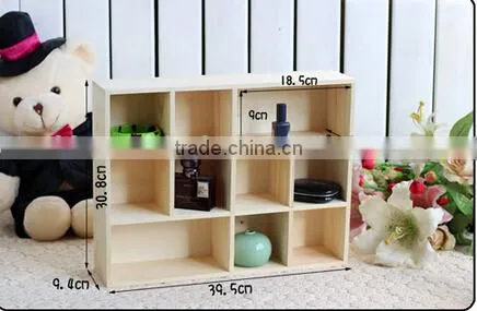 DIY Display Wood Storage Box Cabinet on Wall Desk photo-3