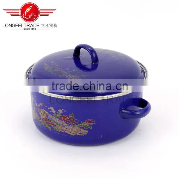Bule Enamel Cookware/enamel Casserole Sets With Enamel Lid Wholesale photo-3