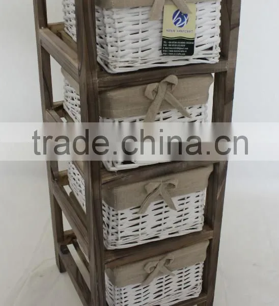 Living Room Furniture Baked Small Furniture Wicker Chest of Drawers photo-3