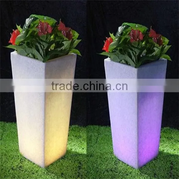 Cordless LED Lighted Flower Pots / Glow Plant Pot / Luminous LED Planter With CE RoHS SGS Certificates photo-2