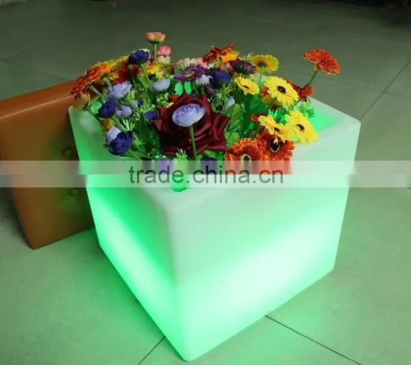 Night Club Sparking and Romantic LED Cube Ice Bucket, LED Wine Bucket, LED Flower Pot photo-3