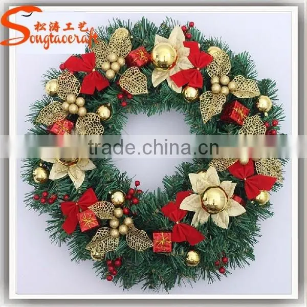 China Factory Cheap Indoor Artificial Flowers for Wreaths Wreath Frame Artificial Boxwood Flower Wreath for Sale Home Decoration photo-3