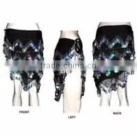 Belly Dance Hip Scarf With Beads Coins photo-4