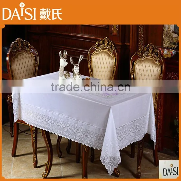 137cm*183cm High Quality Elegant and Beautiful PVC Lace Long Table Cloth photo-4