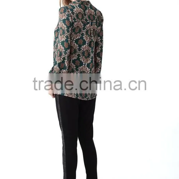 High Quality Fashion Long Sleeve Embellished Blouse for Women photo-6