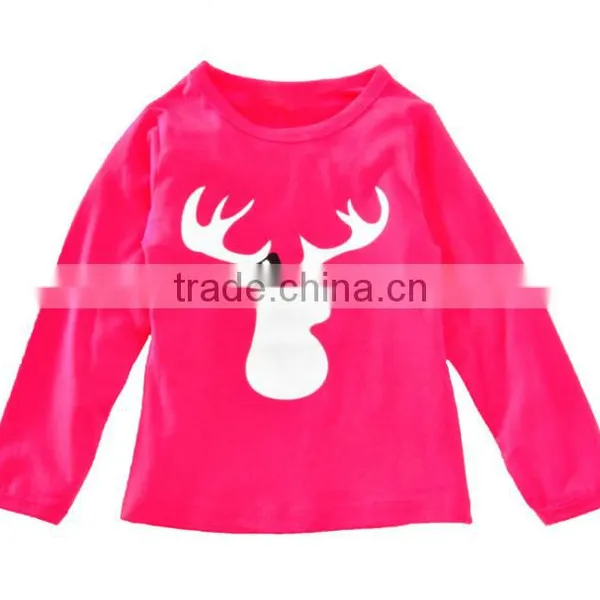 Hot Selling Christmas Deer Printing Long Shirts Trousers Two Piece for Baby photo-2