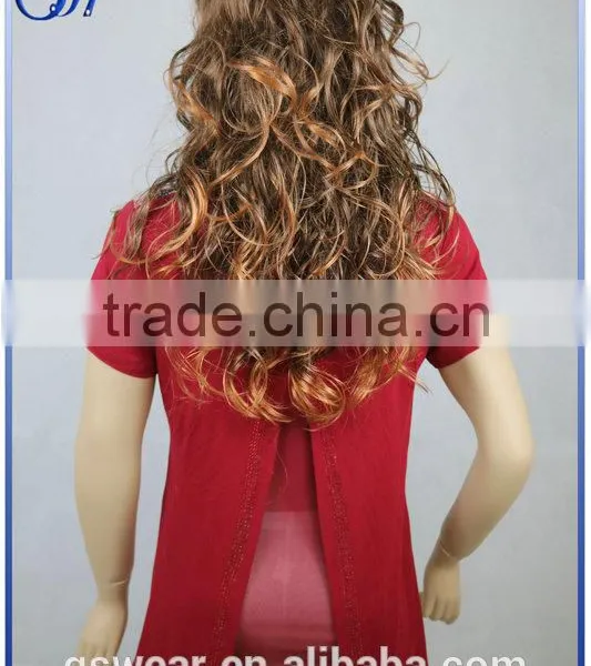 Fashion Design Printing And Hot Drilling Milk Silk Lady's Blouse photo-2