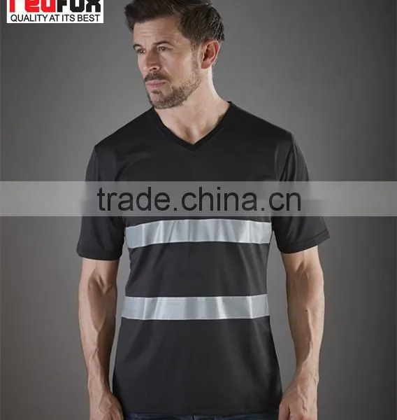 Hot Sale Safety Reflective V-neck t Shirt photo-4