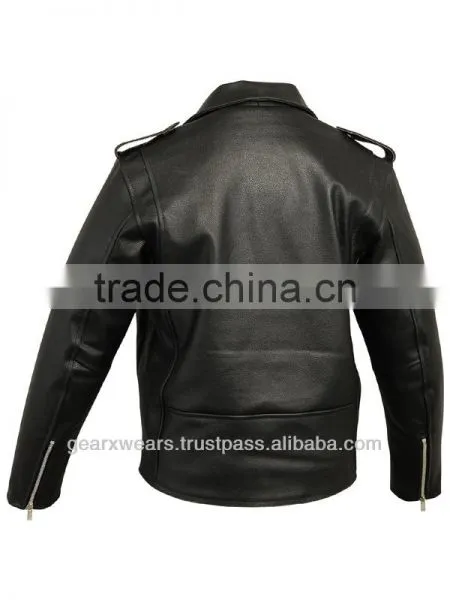 Mens Leather Motorbike Jacket photo-2