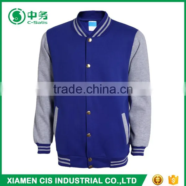 New Product Multi Color Sailor Collar 4XL Plus Size Mens Plain Varsity Jacket photo-3