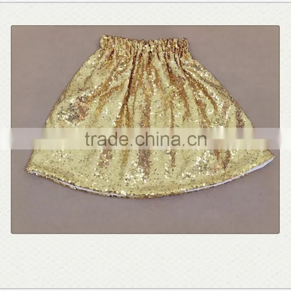 Lovely Kids Baby Girls Sequins Skirts Set Children's Shiny Gold Dress photo-3
