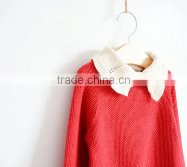 New Design Girl Fashion Pullover Kids Crochet Candy Color Sweater photo-3
