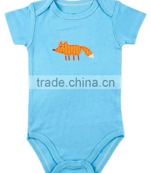 Unisex Applique Bee Summer Wear Short Sleeve Wholesale Pattern Custom Made Infant Cotton Baby Romper photo-6
