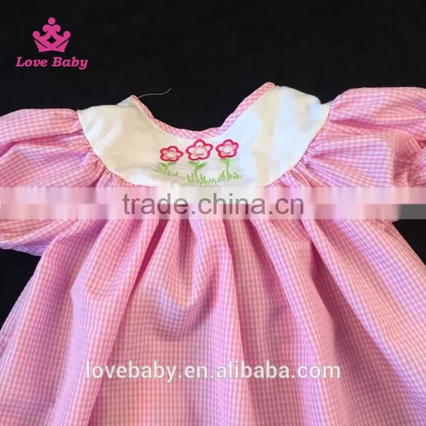 Girl Pink Easter Swing Top With Rabbit Embroidery, Cute Girl Summer Dresses Top LBYTZ001-11 photo-2