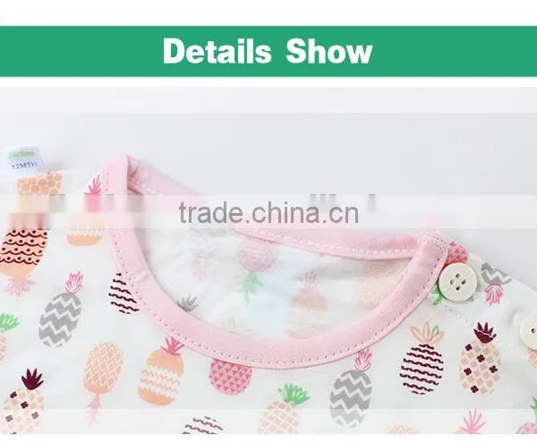 Short Sleeve Pineapple Pattern Baby Clothes Set Wholesale High Quality Children Clothes Set photo-3