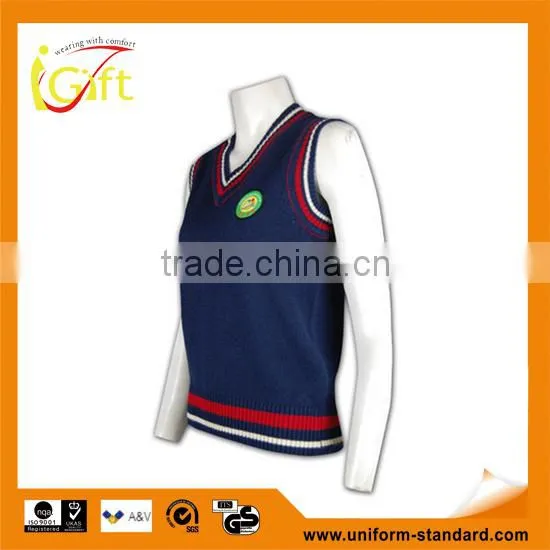 ISO9001/BSCI Manufature Tailored Made Unique School Uniform Sweater Vest photo-1