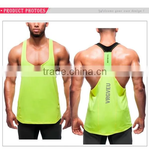 Wholesale Muscle Bodybuilding Gym Blank Workout Mens Vest Singlet photo-3