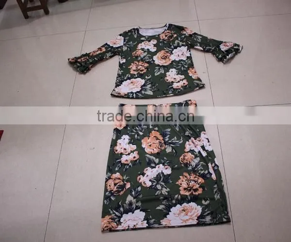 Persnickety Remake Children Boutique Top and Skirts Baby Girl Outfits New Clothing Wholesale Summer Toddler Boutique Clothes Set