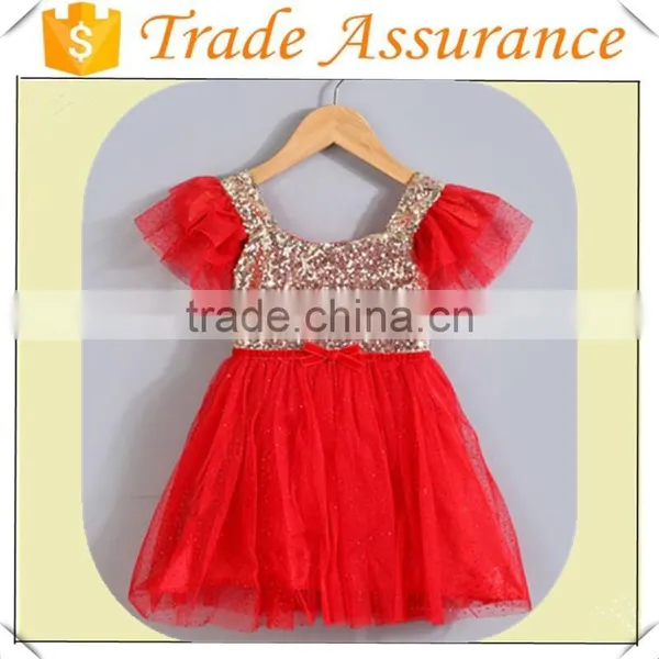 Hot Sale Design Party Dress Princess Sequins Toddler Tulle Lace Tutu Party Wear Western Dress From China photo-2