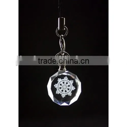 Fancy Cheap Colorful LED Crystal Keychain/Crystal Keyring/Crystal Keyholder photo-4