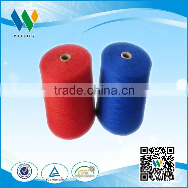 100 Polyetser Dye Tube Yarn Ring Spun Polyester Raw White photo-3