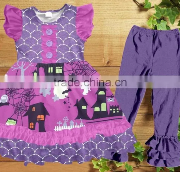 New Remake Design High Quality Halloween Clothing Sets Outfits Boutique Girl Kids Clothing photo-2