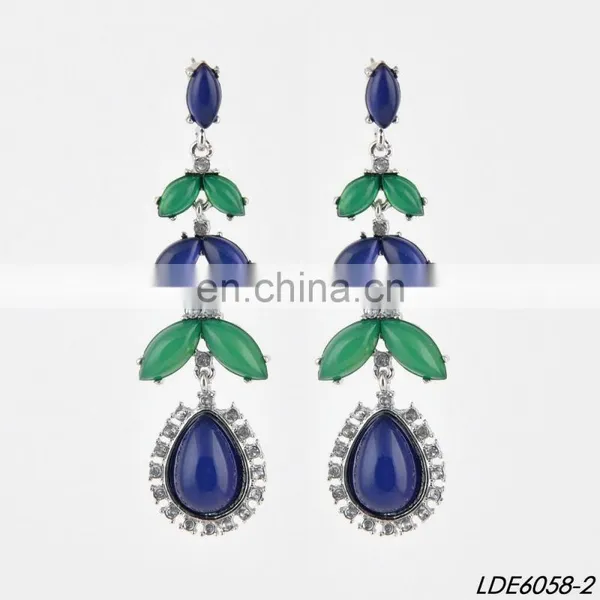 Opal Stones Ping&mint Earrings Ivy Branch Earrings Wholesale Gold Jewelry photo-3