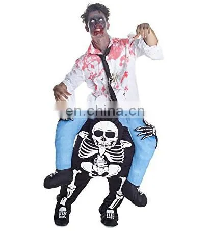 Horror Piggyback Shoulder Ride Pick Me Up Skeleton Costume photo-3