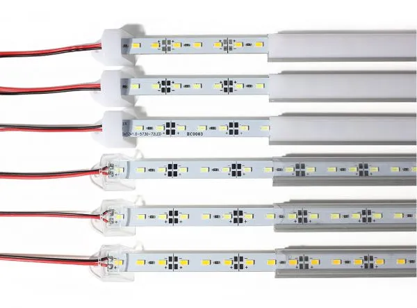 2pcs*50cm LED Bar Light 5730 5630 DC12V 36LED Hard Rigid LED Strip Bar Light 5730 With U Aluminium Shell +pc Cover photo-2