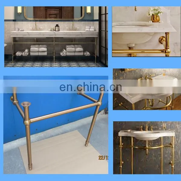 Brushed Nickle Leg Vanity for Suite Bathroom Design