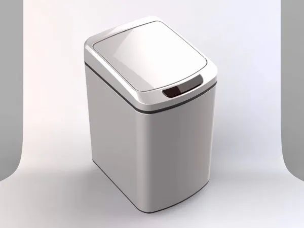 9L 12 L Factory Direct Eco-friendly Touchless Automatic Sensor 9L Garbage Bins Stainless Steel Trash Can Color Silver Sensor Was