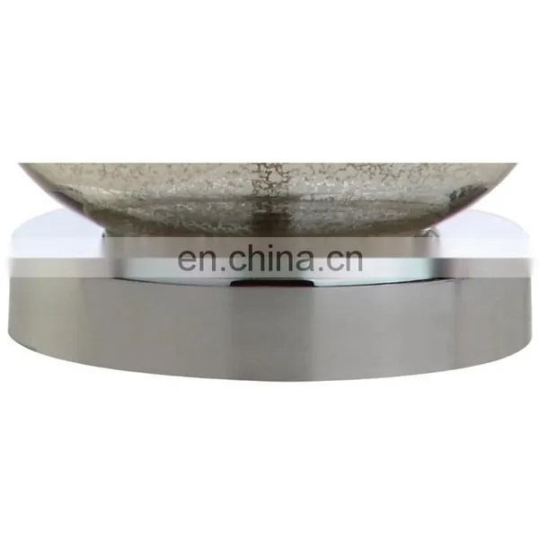 China Classical Calabash Shape Creative Custom Clean Glass Base Cheap Bedside Lamps for Office Restaurant Hotel photo-3