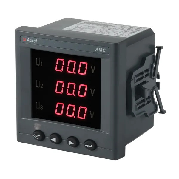 Acrel Three Phase Voltmeter With RS485 Communication AMC96L-AV3/C LCD Display Cut Out 88*88mm photo-2