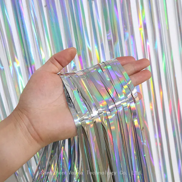 Bulk Themed Foil Curtains - Mermaid/Under Sea/Holographic, Party Supply Curtains photo-2