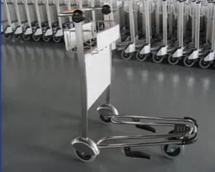Steel Trolley Cart Airport Airport-Trolley Airport Stainless Steel Luggage Trolley photo-3