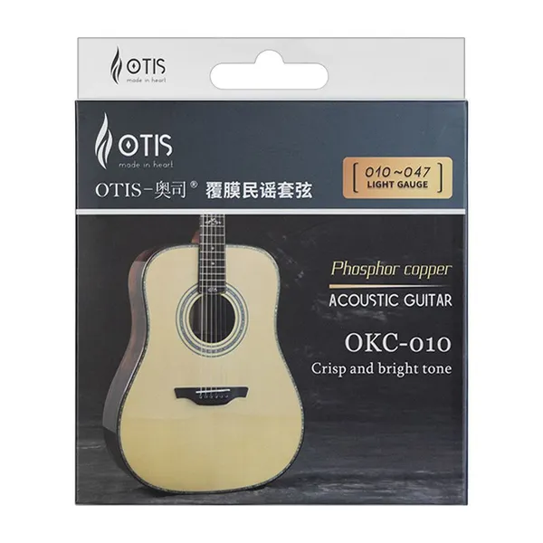 Factory Wholesale Phosphor Bronze Coated Acoustic Guitar Strings Set OKC-010