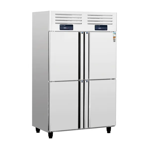 Commercial Refrigeration Equipm Air Cooling Refrigerated Chiller Freezer European Style Upright Four Door Chiller or Freezer