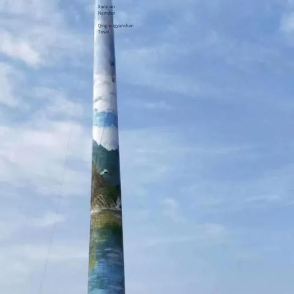 High - Altitude Wall Painting, Graffiti and Murals on the Exterior Walls of Factories in Loudi, Hunan. Hand - Painted Walls on Cooling Towers, Water Cooling Towers and Chimneys photo-4