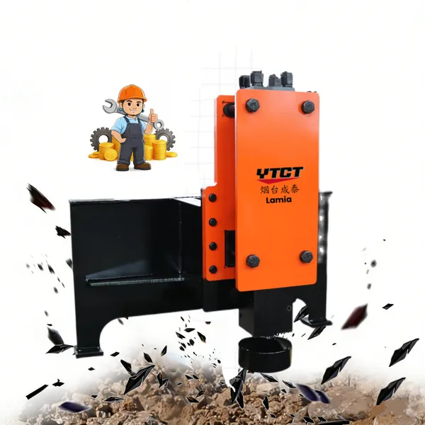 Skid Steer Hydraulic Post Driver, High Impact Pile Driver Attachment for Construction Sites