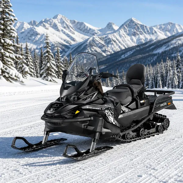 1000cc Motorized Snowmobile 4-Stroke EFI Track Drive Utility Snow Scooter Sled With Reverse for Winter Outdoor